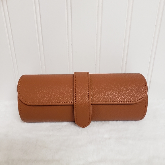 NWOT Mark & Graham Travel Watch Roll Camel Brown - Picture 2 of 3